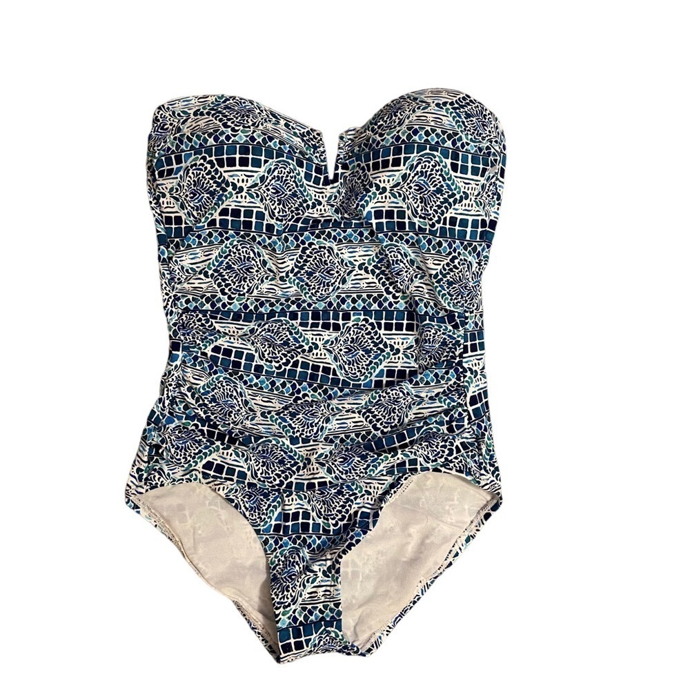 TOMMY BAHAMA 'Caledon Sea' V-Wire Bandeau One Piece NWOT - Picture 3 of 9